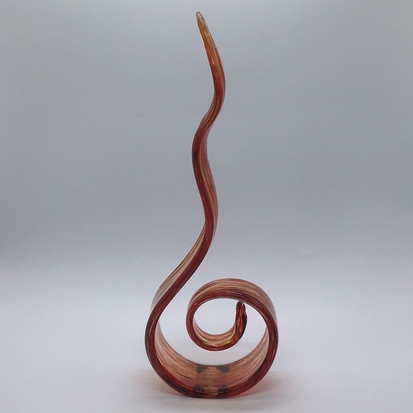 Art Glass Dancing Flame Sculpture Hand Blown - Picture 3 of 6